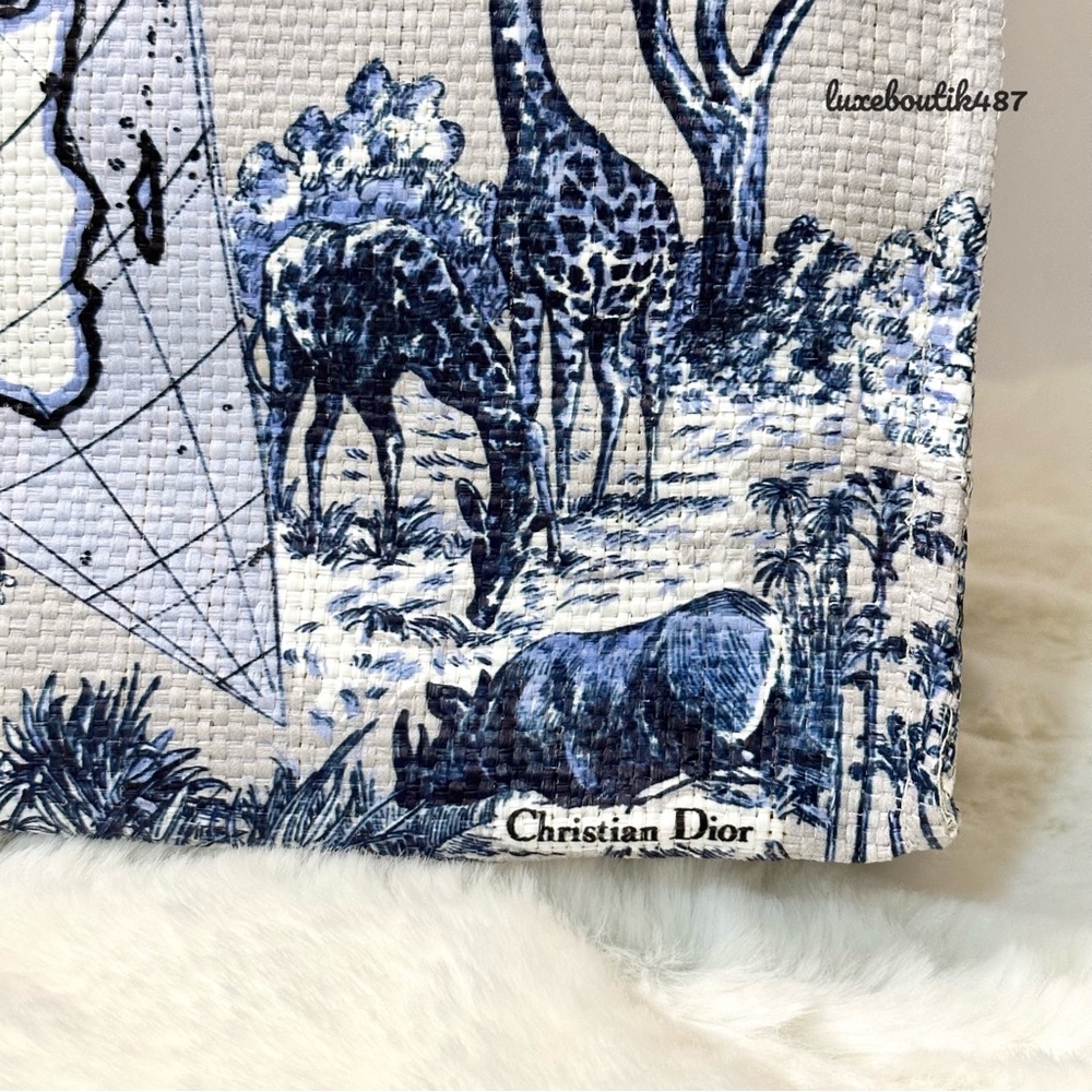 Christian Dior Around The World straw tote bag - Picture 2 of 9